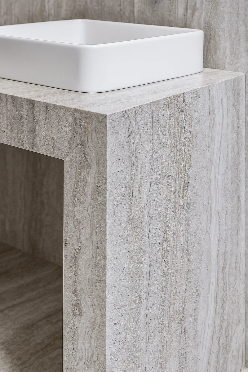 Italy Slabs Vero Travertino Grey Polished