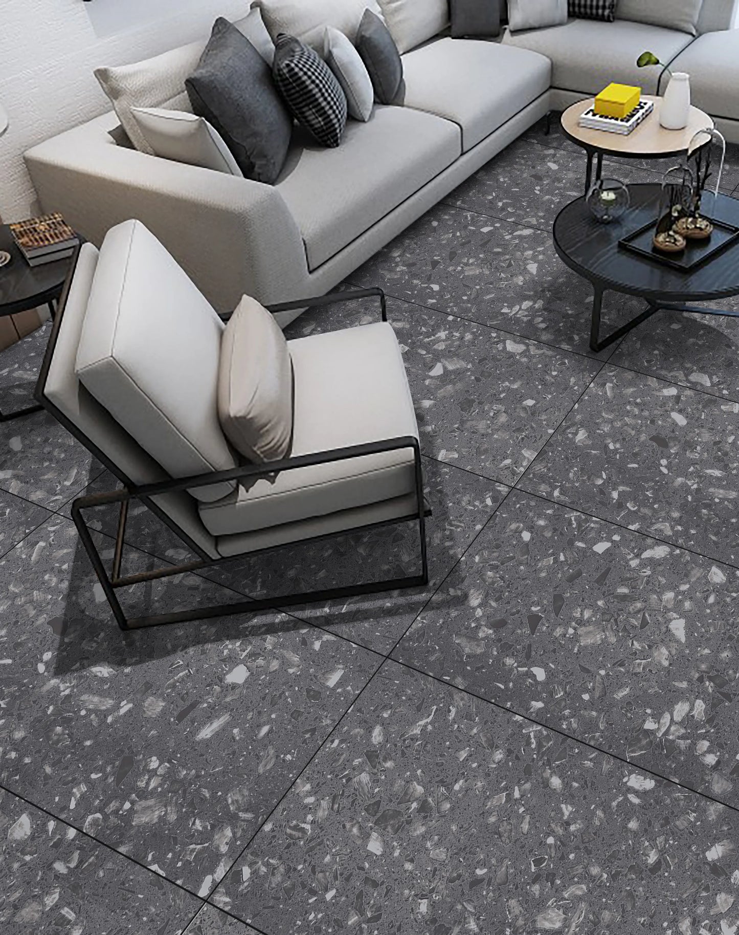 Indian Floor Tiles Vero Monolith Nero Matt