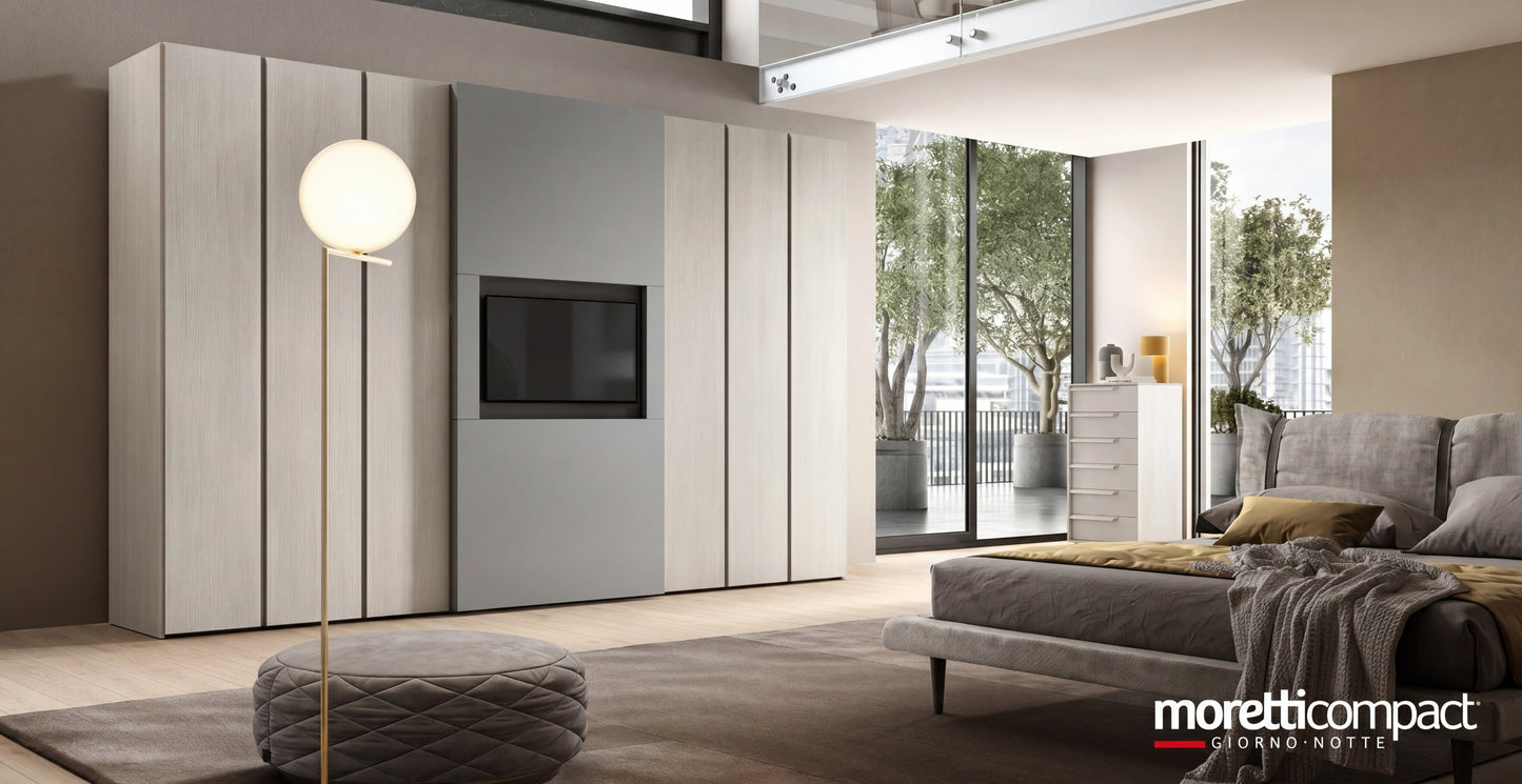 Combi Wardrobe, Bora Hinged Doors and Brunale TV Sliding Doors C252