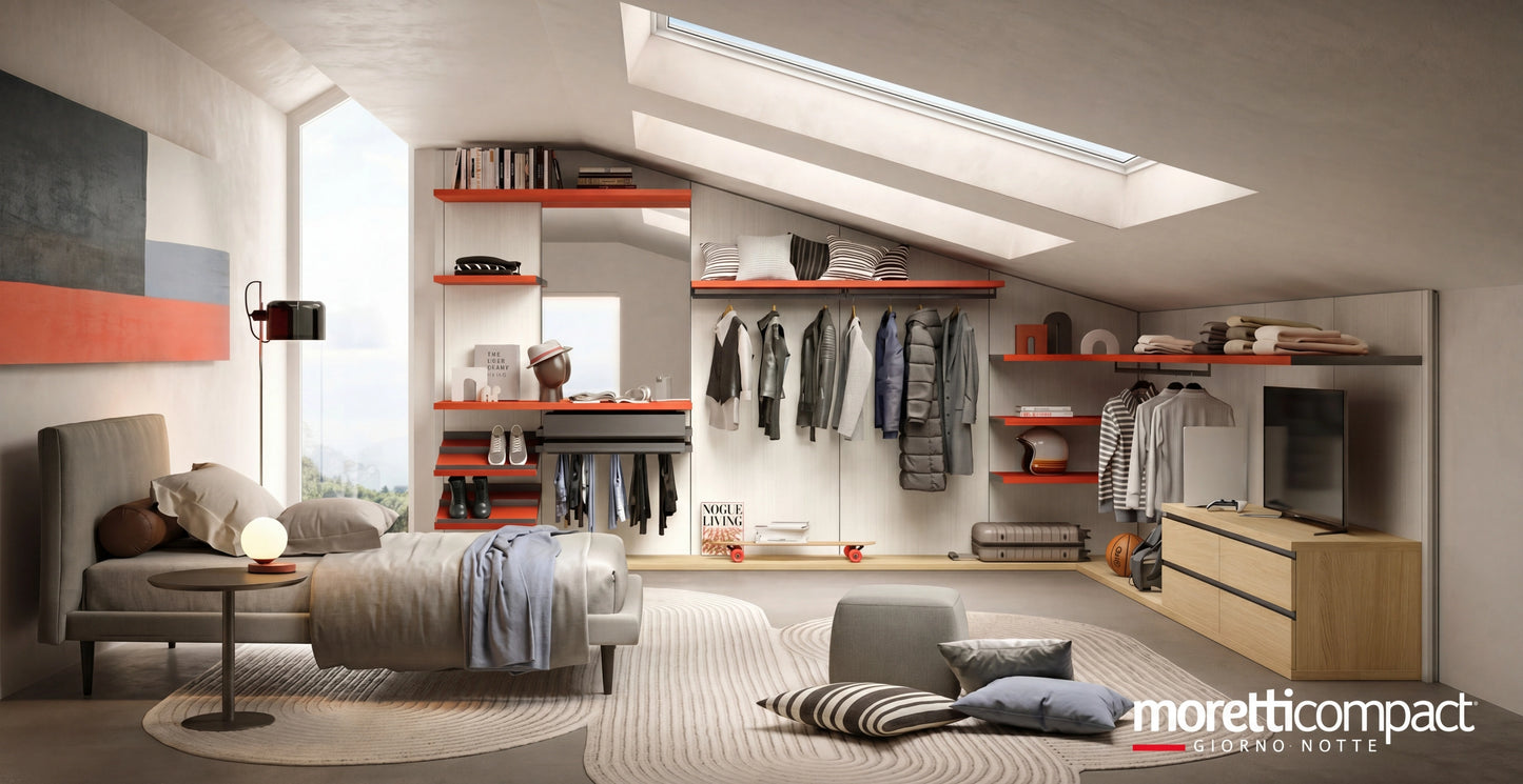 Rack Cabins Gemini Corner Attic Walk-In Closet G226