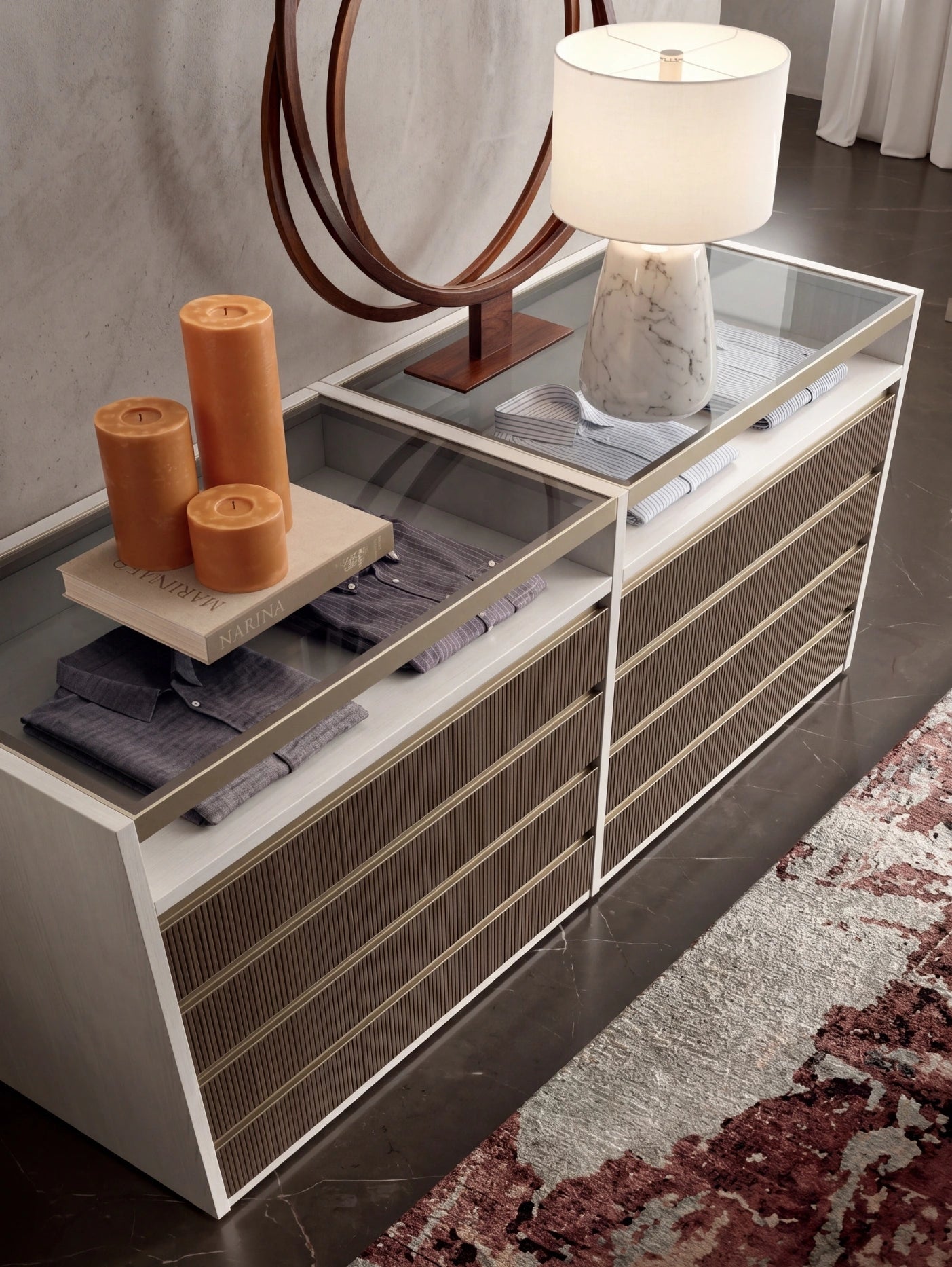 Modular Cabins Taurus Walk-In Wardrobe With Island T521