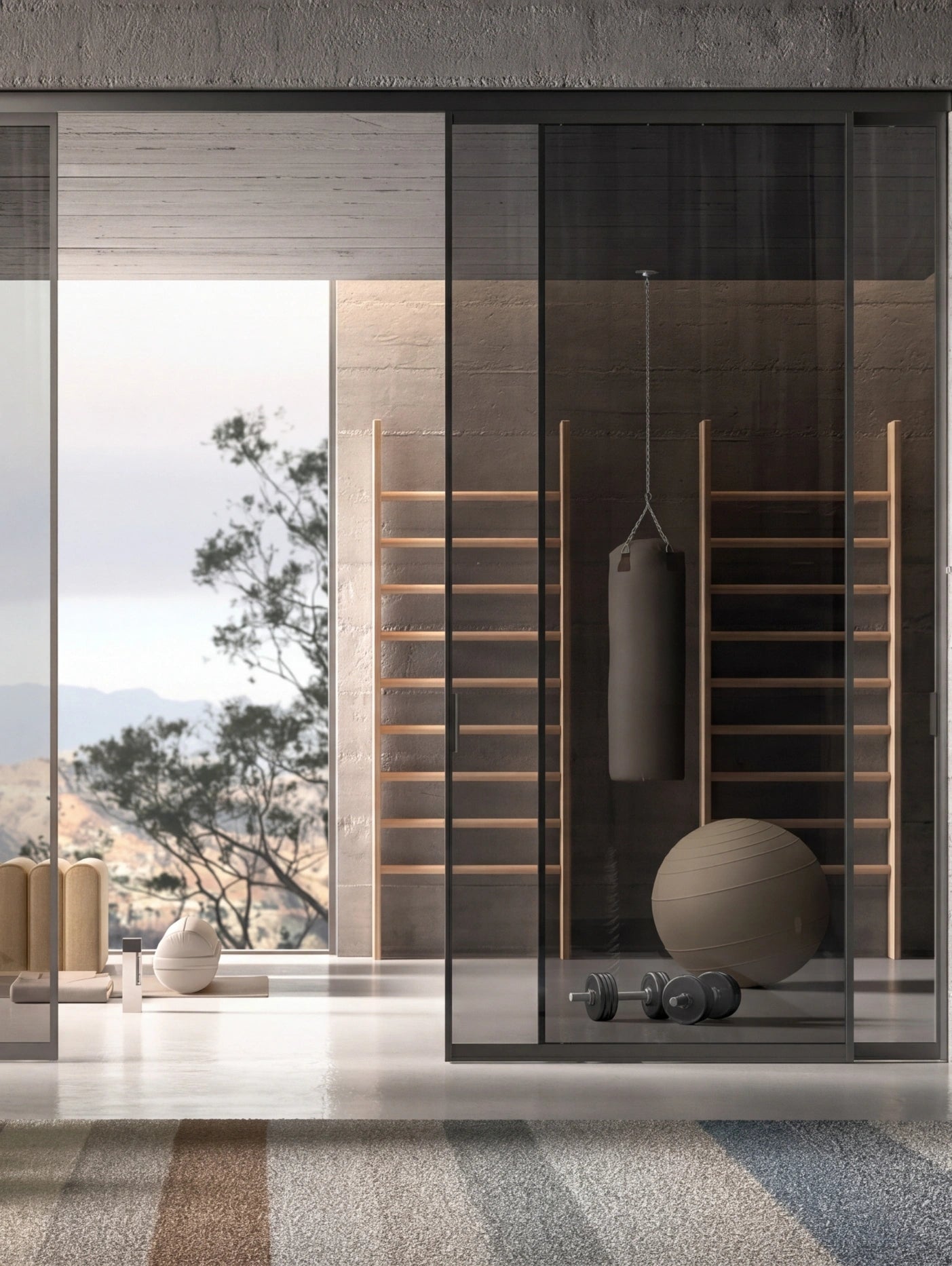 Portals Sliding Portal With 3 Glass Doors P621