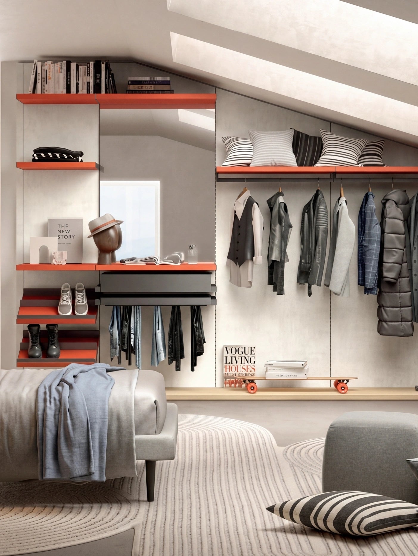 Rack Cabins Gemini Corner Attic Walk-In Closet G226