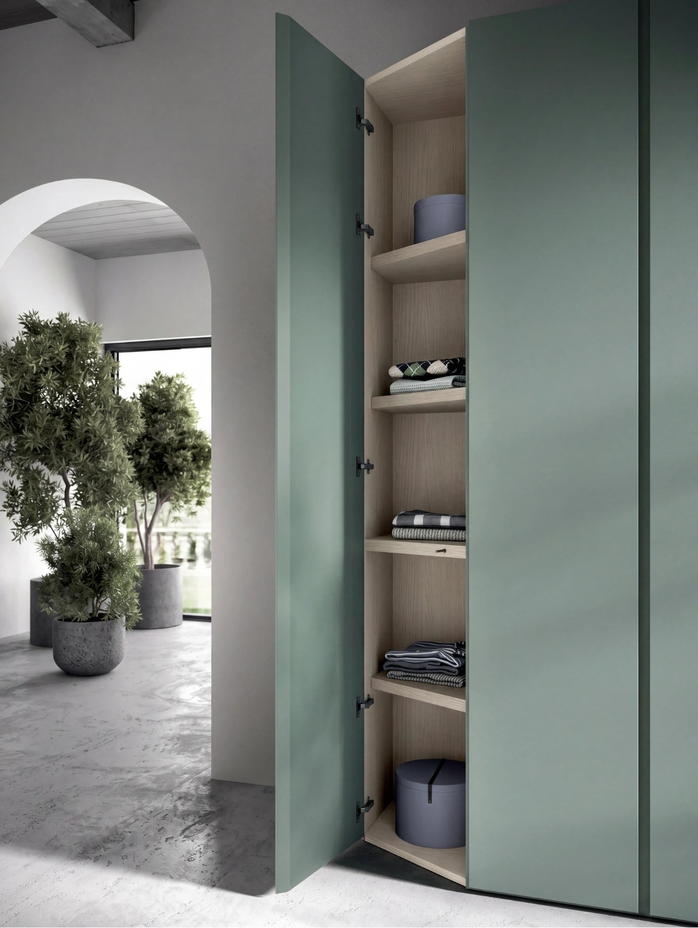Libeccio & Bora Wardrobe with Hinged Doors B363