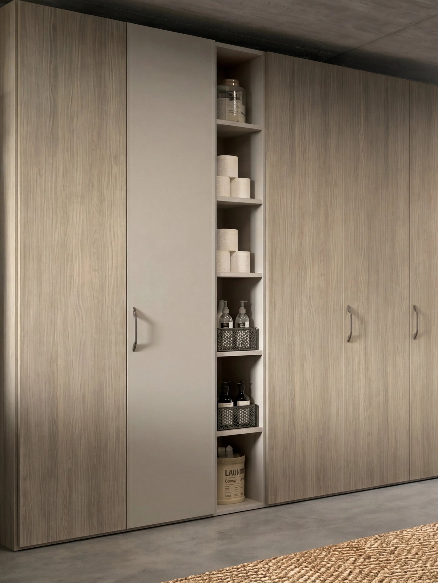 Wall Mounted Cabins Linear Walk-In Closet O425