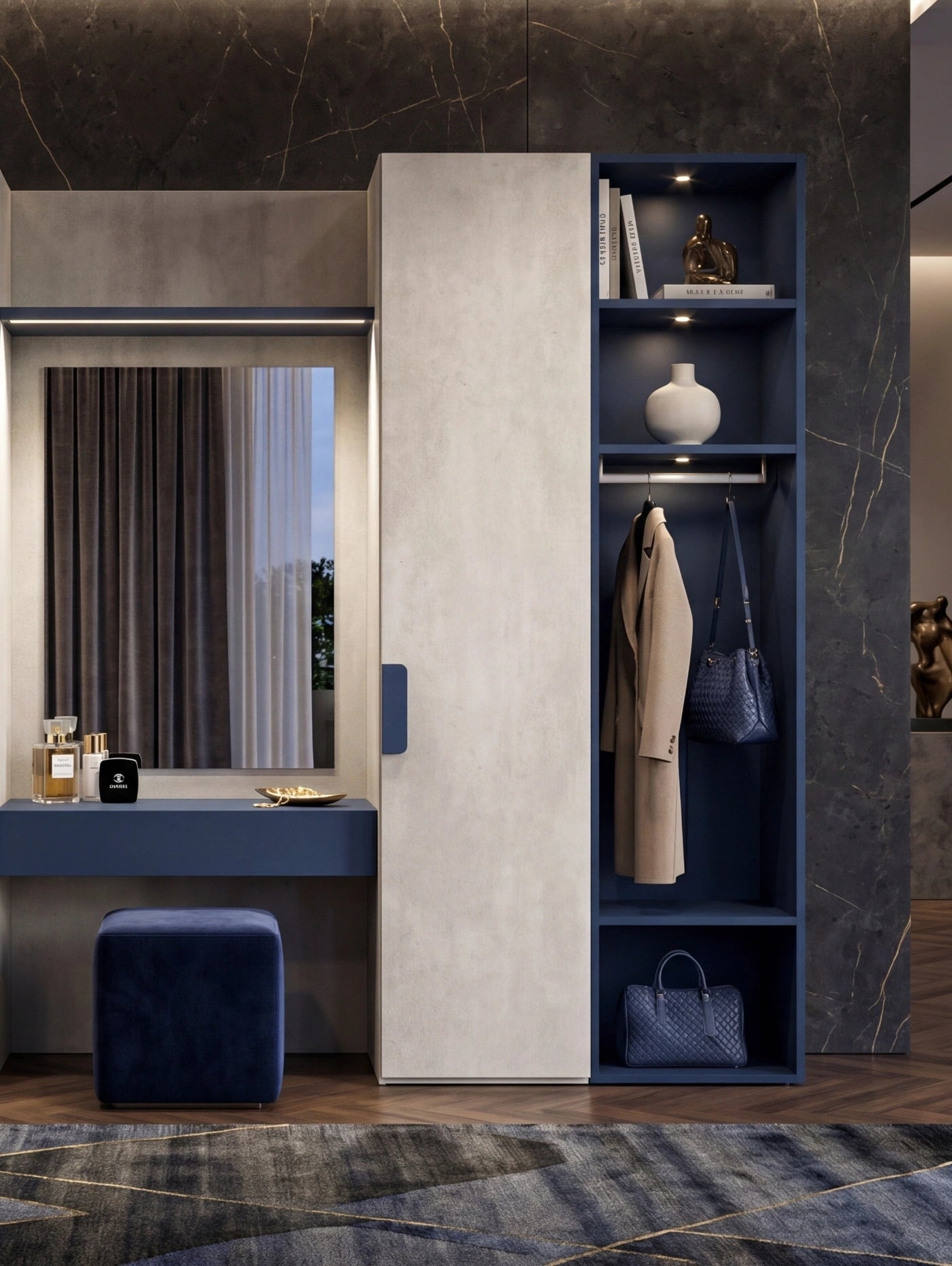 Utility Wardrobe with Hinged Doors Libeccio U453