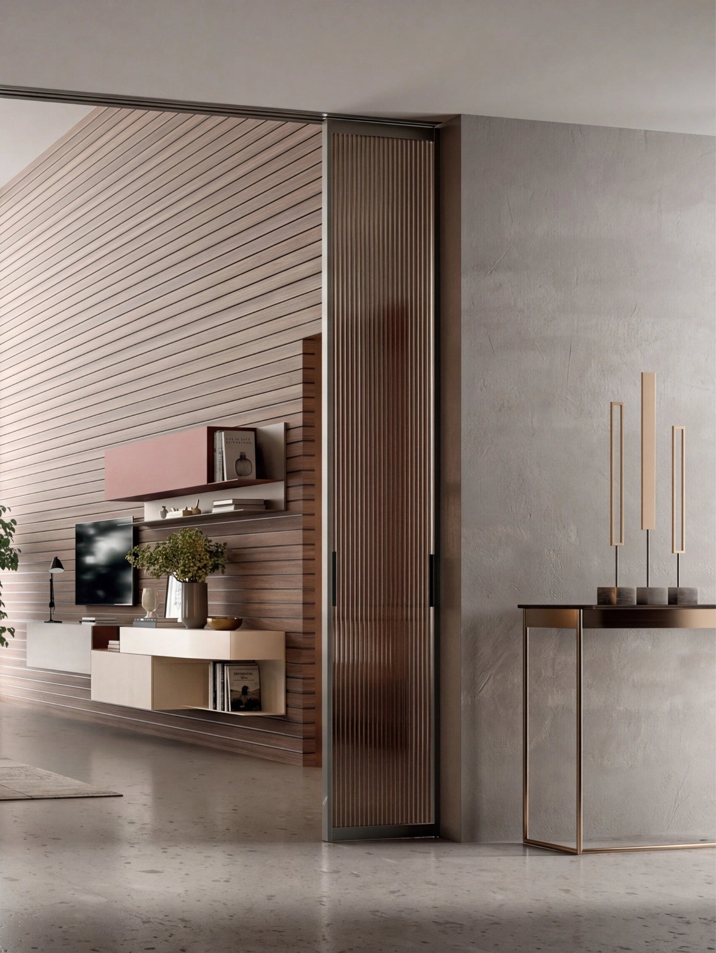 Portals Sliding Door Portal with Recessed Ceiling Track P624
