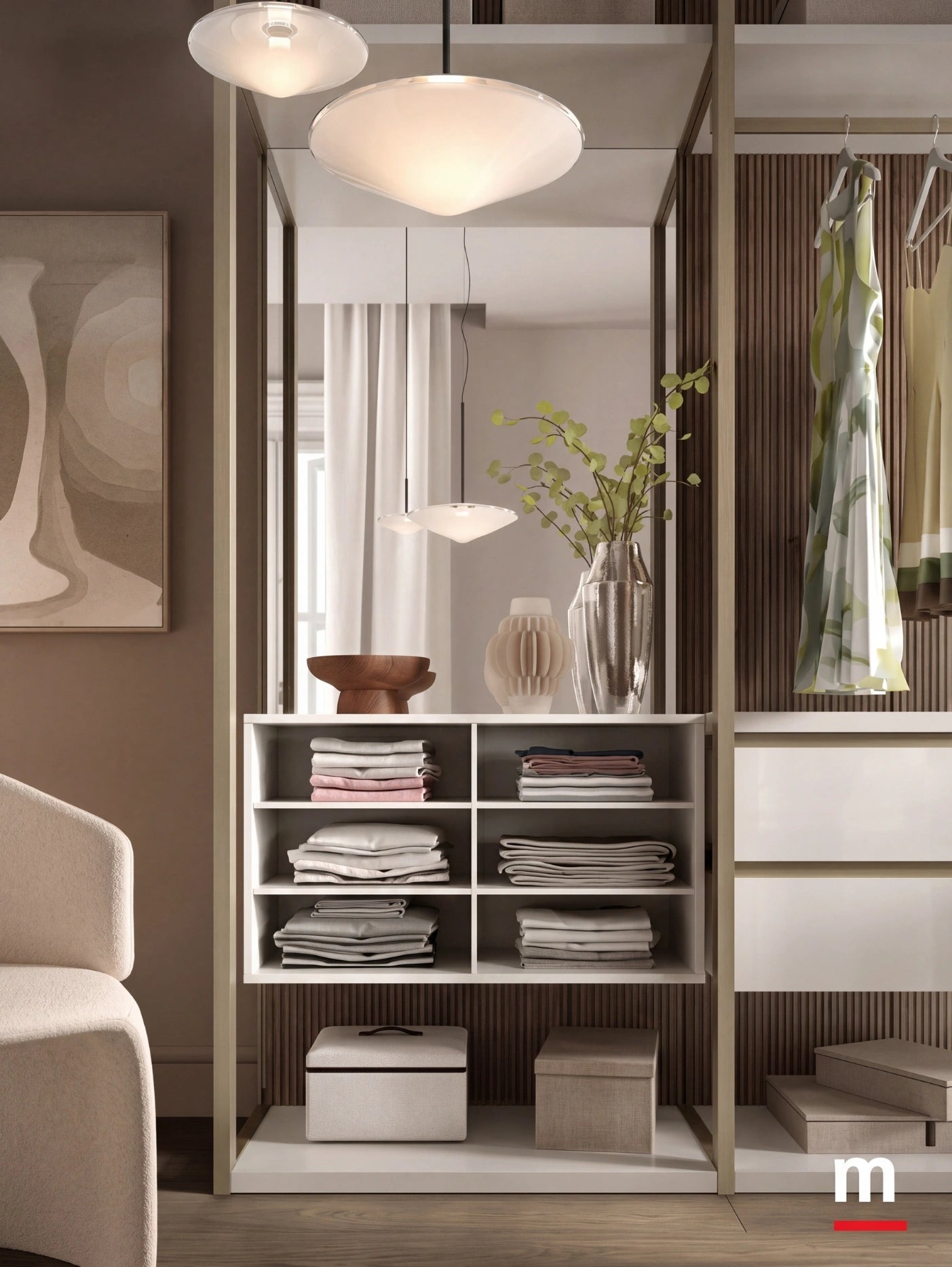 Shoulder Cabins Antares Linear Walk-in Closet A121