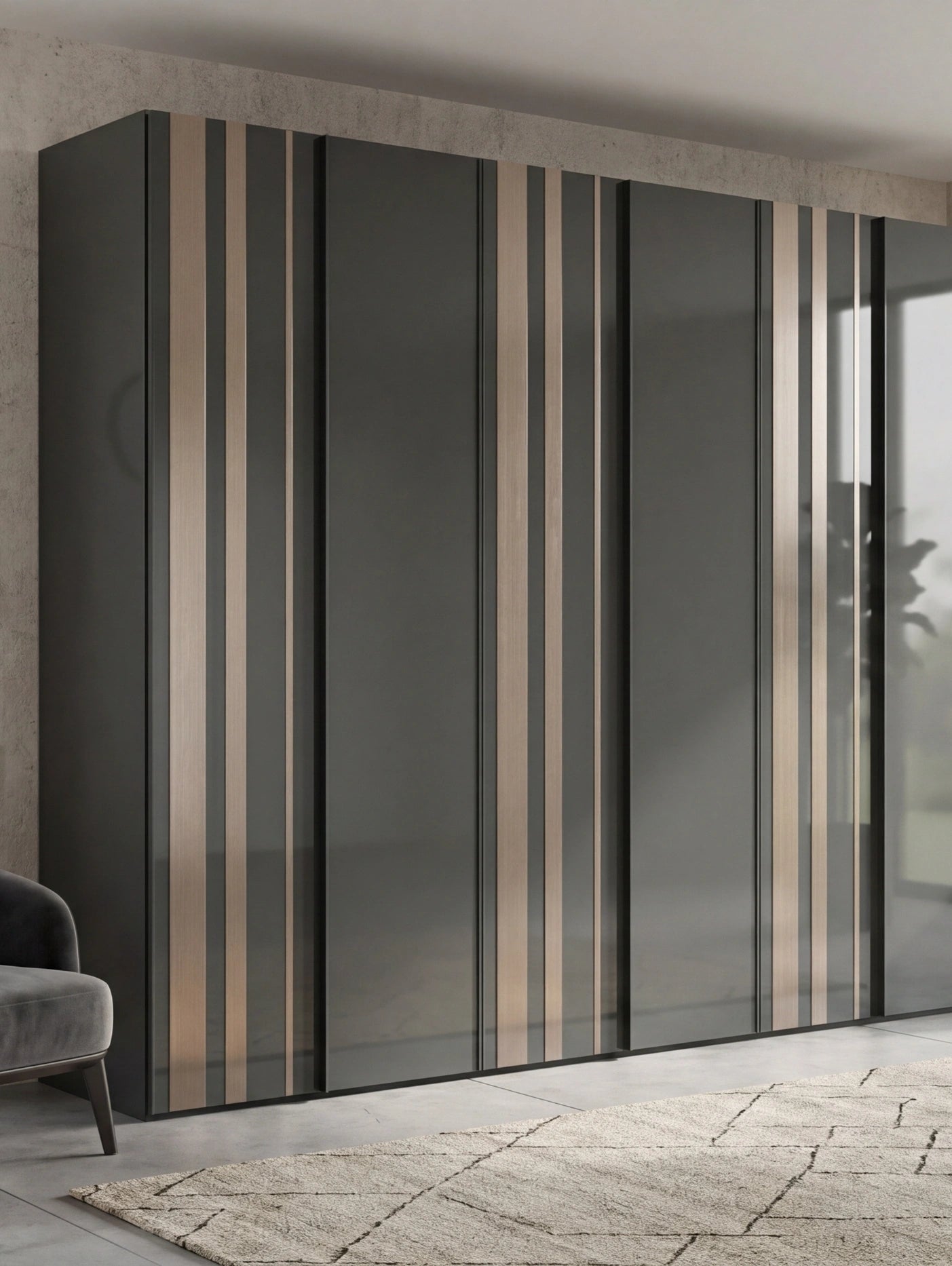 Levante Strip Wardrobe with Hinged Doors B377