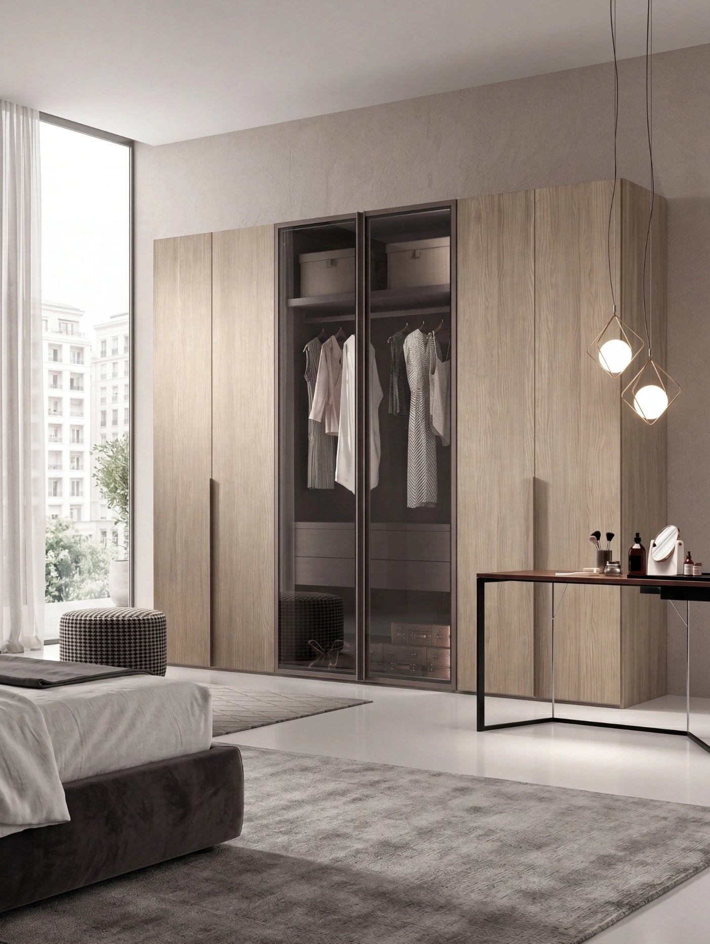 Libeccio and Foehn Wardrobe with Hinged Doors B371
