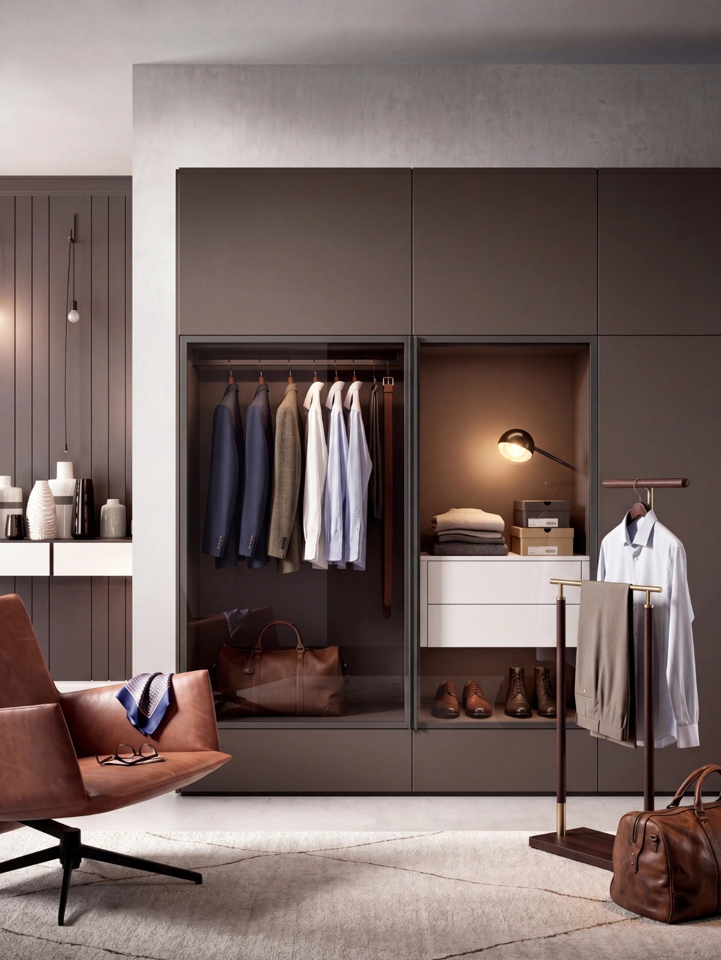 Libeccio and Foehn Wardrobe with Hinged Doors B372