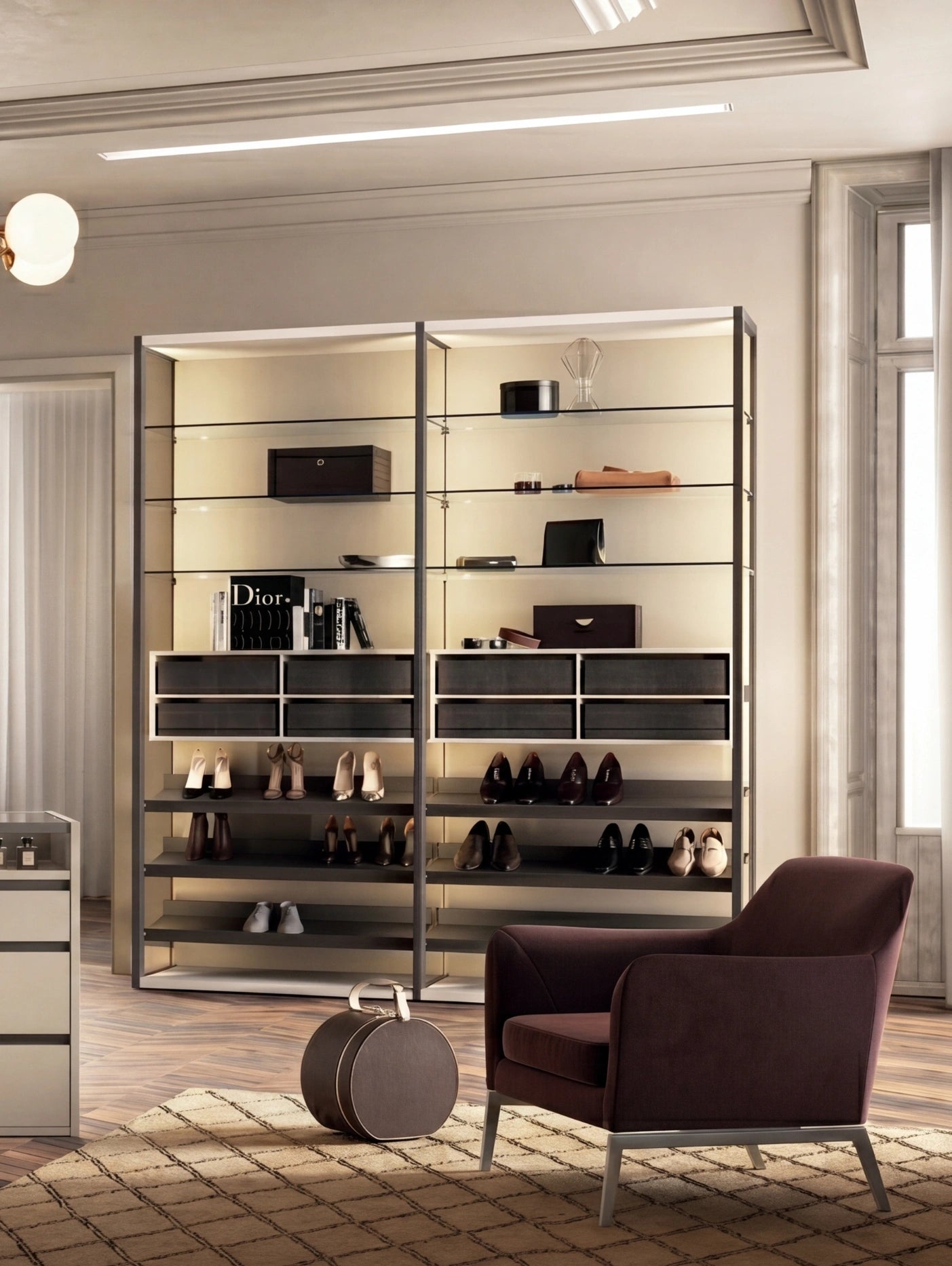 Shoulder Cabins Antares Walk-in Closet with Central Island A124