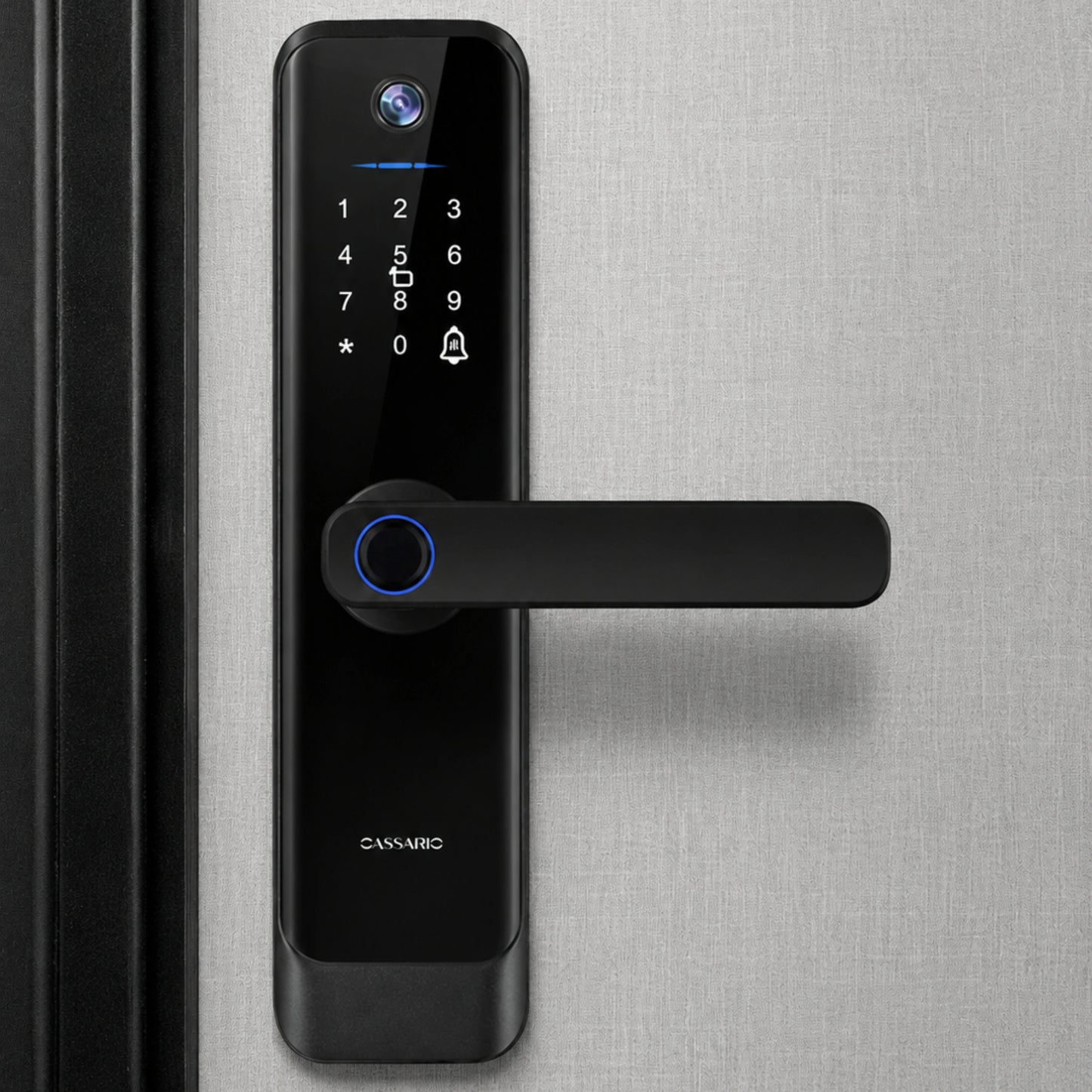 Cassario City Digital Smart Lock with Camera View, Mobile Application, Fingerprint, Password, Cards and Keys