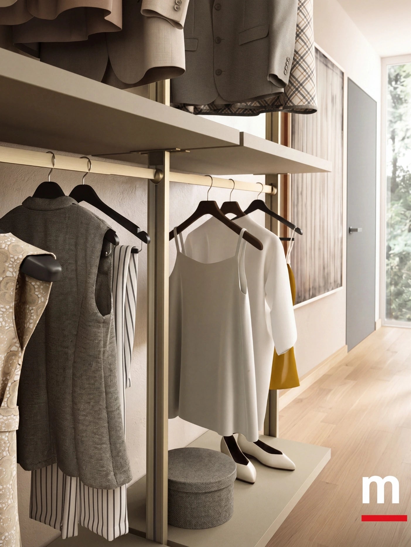 Cabin With Masts Virgo Linear Walk-In Closet V324