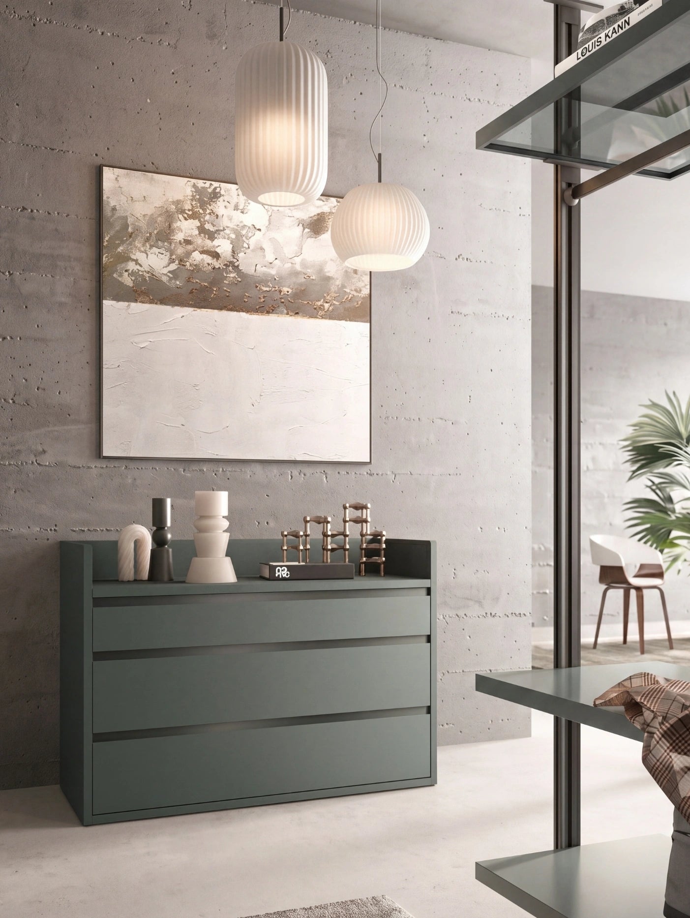 Cabin With Masts Virgo Linear Walk-In Closet with Double-Sided Element V322