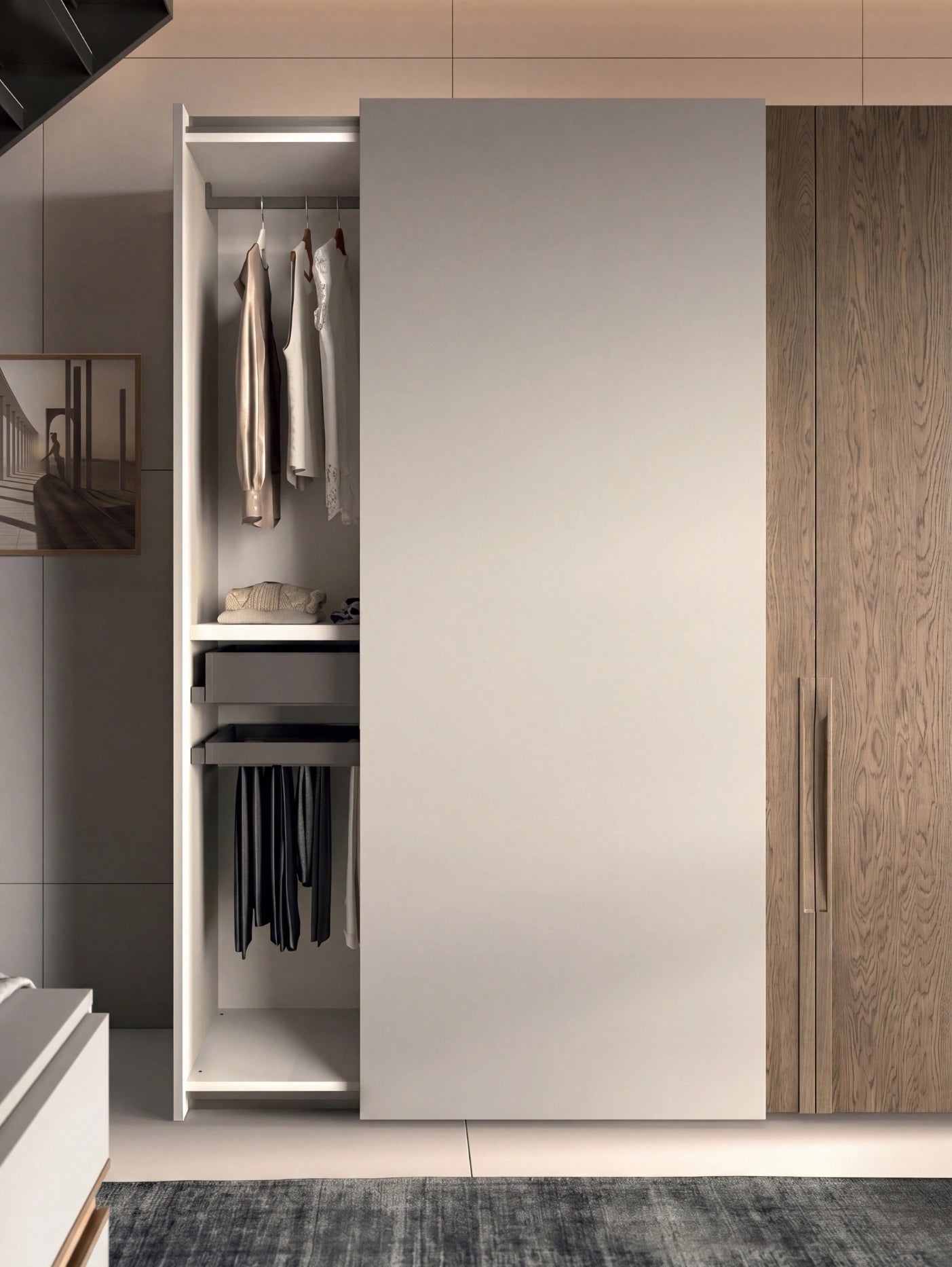 Combi Wardrobe, Libeccio Hinged Doors and Libeccio Sliding Doors C256
