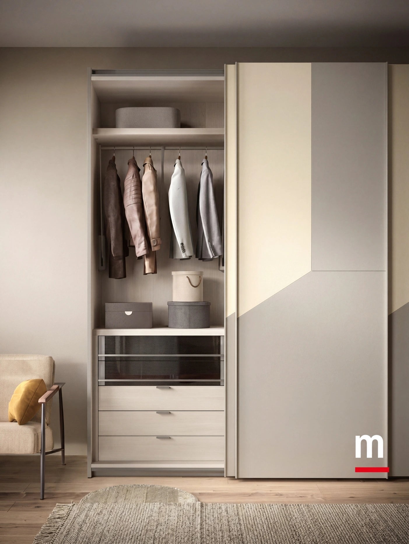 Grecale Wardrobe with Sliding Doors S153