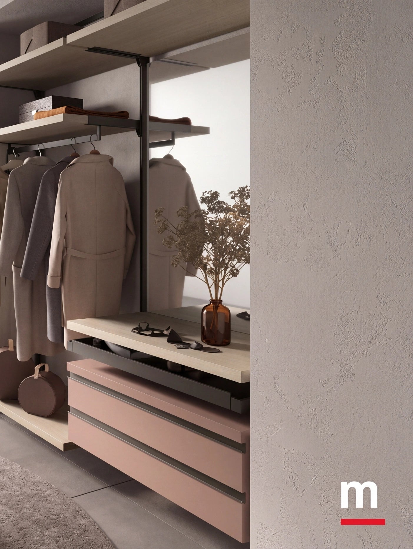 Wall Mounted Cabins Walk-In Wardrobe Orion Linear O421