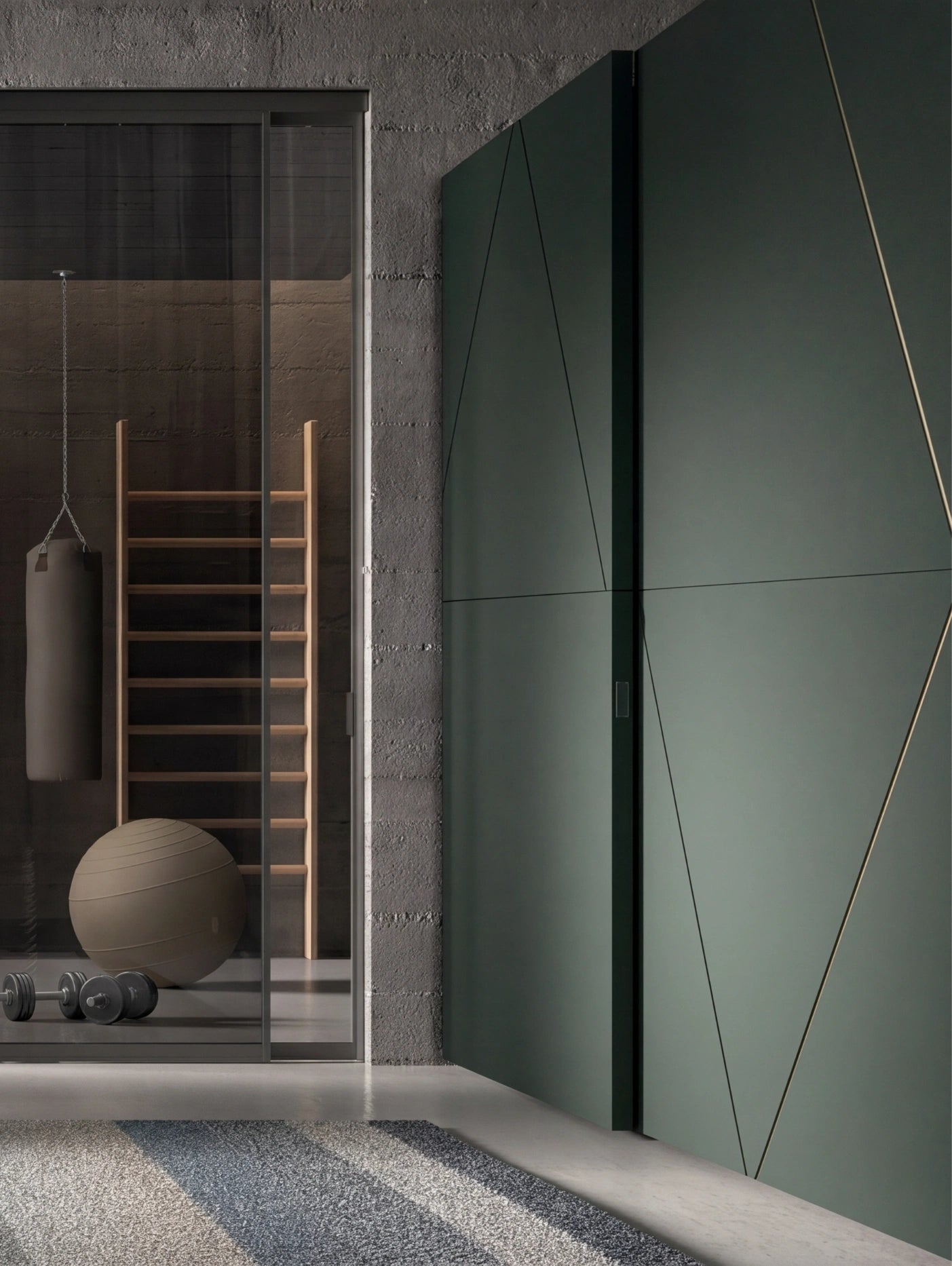Portals Sliding Portal With 3 Glass Doors P621