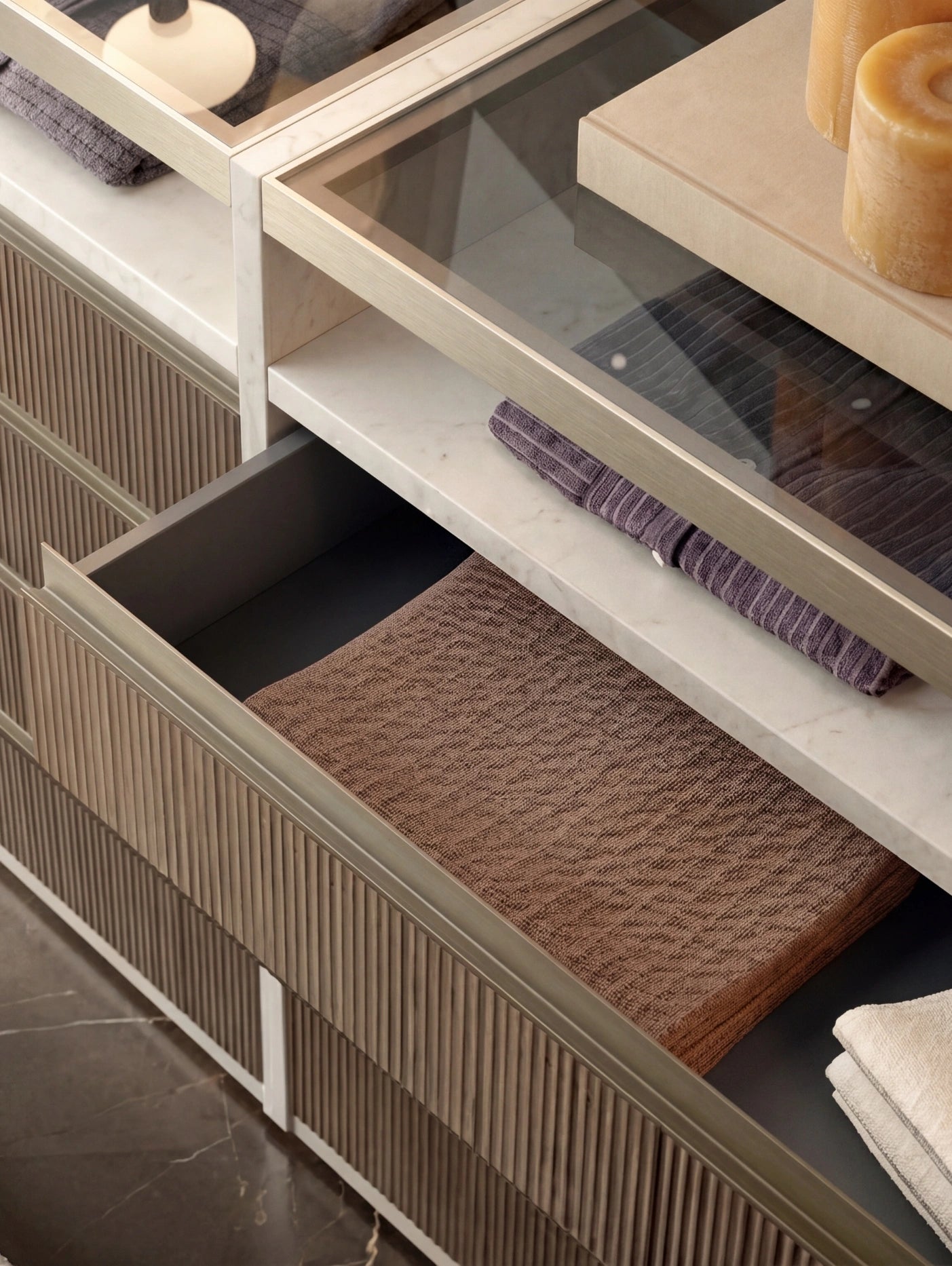 Modular Cabins Taurus Walk-In Wardrobe With Island T521
