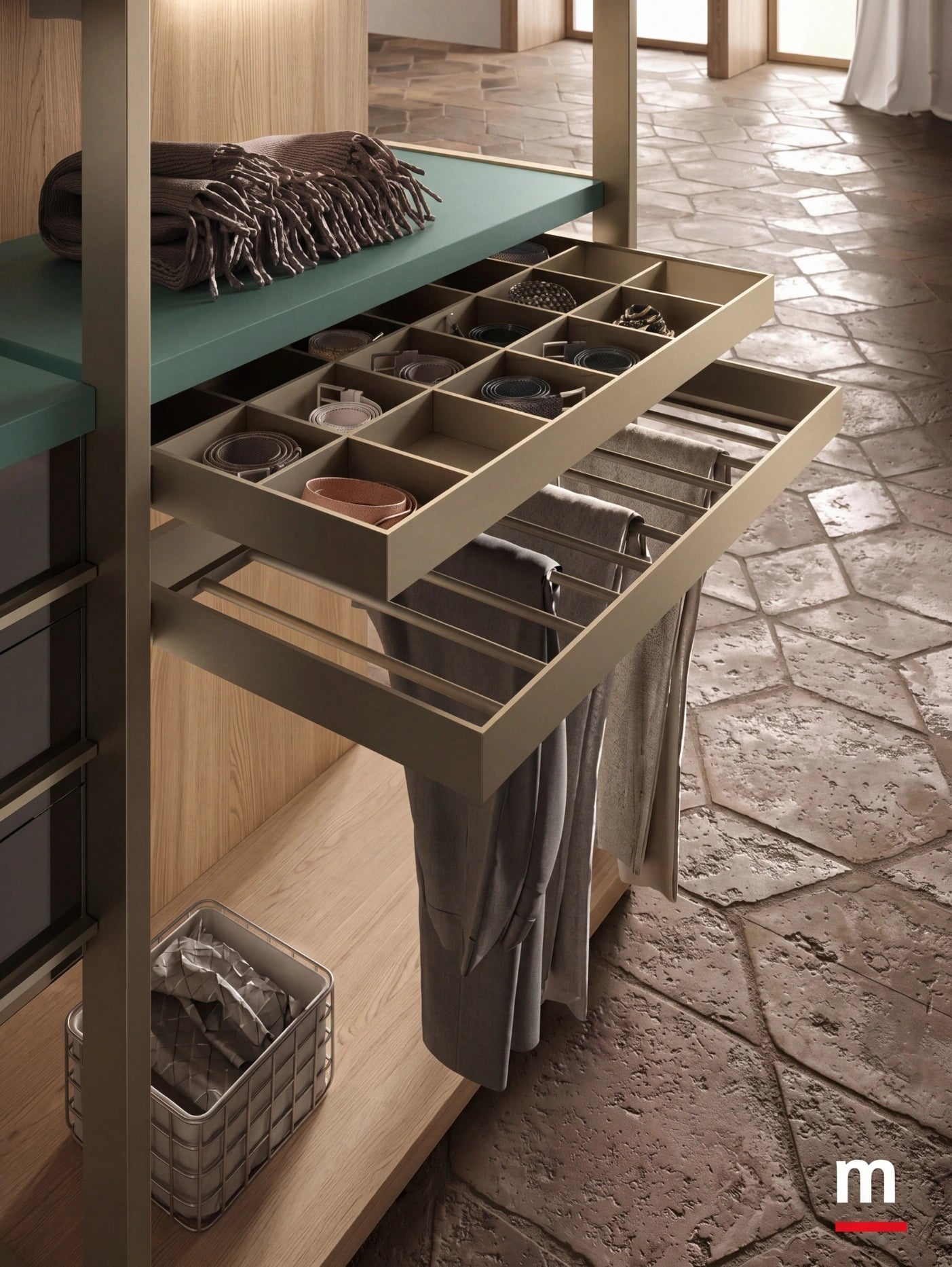 Shoulder Cabins Antares Walk-in Closet with Island A123