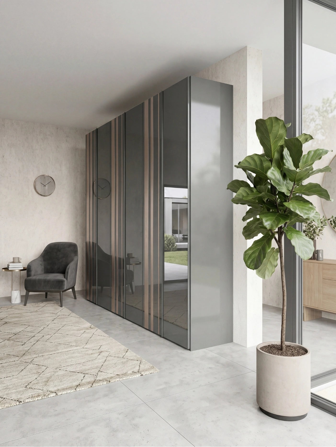 Levante Strip Wardrobe with Hinged Doors B377