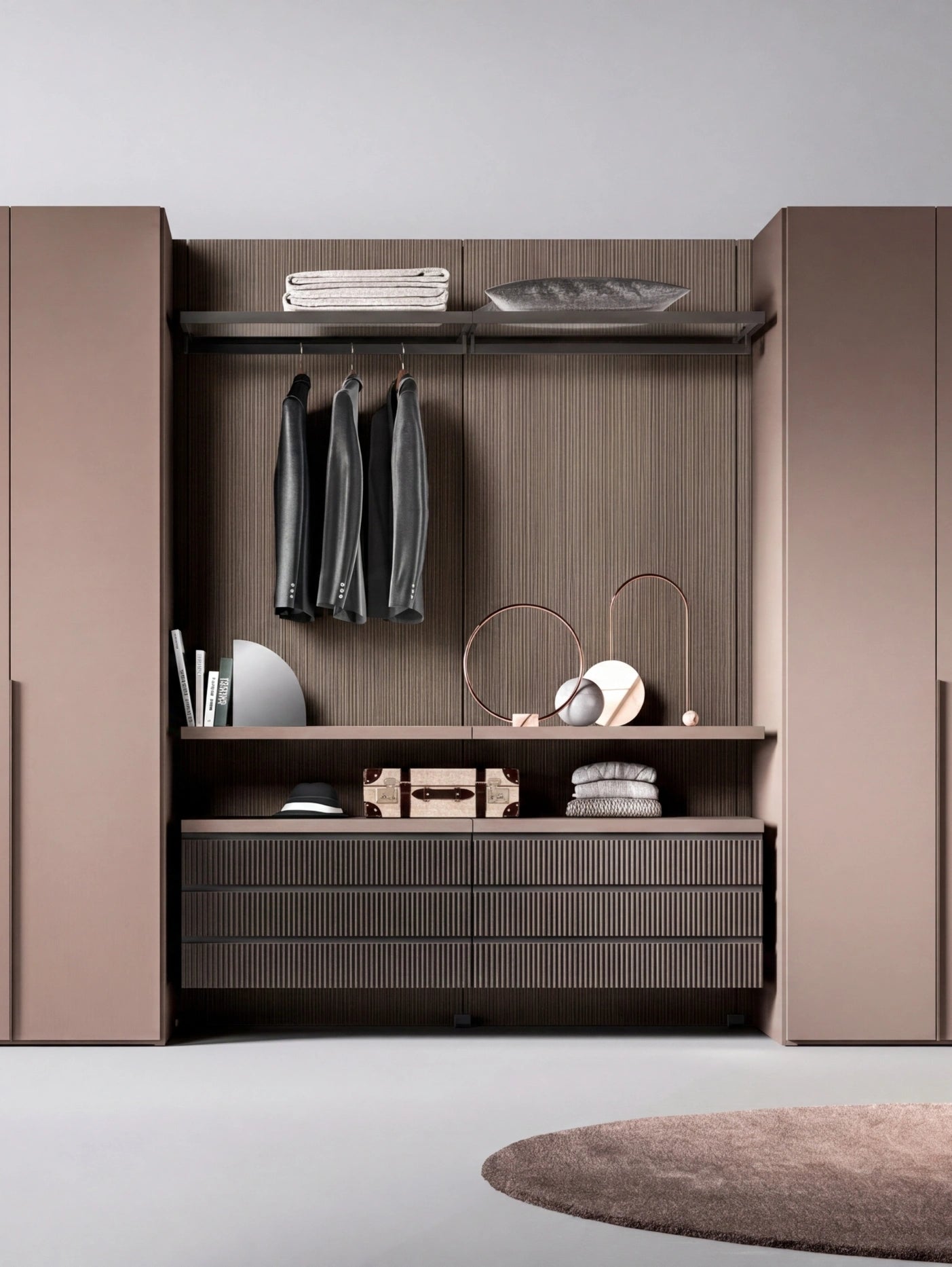 Rack Cabins Gemini Walk-In Closet Between Two Hinged Wardrobes G225