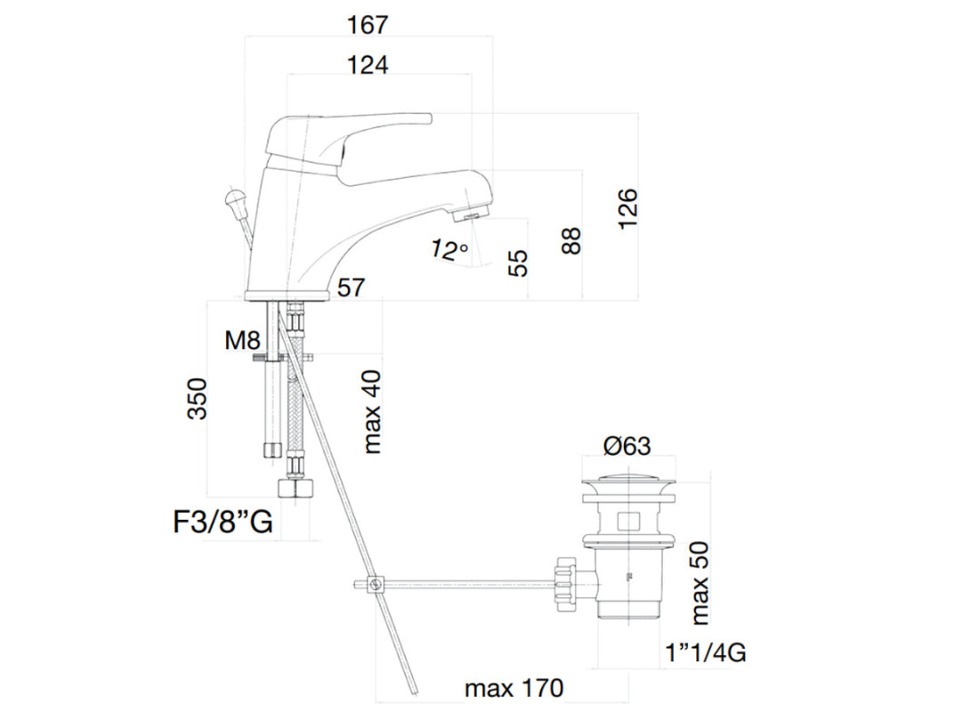 Planet Basin Mixer with Pop-Up Waste