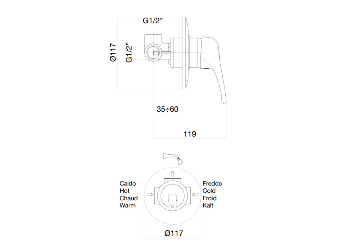 Planet Built-In Shower Mixer