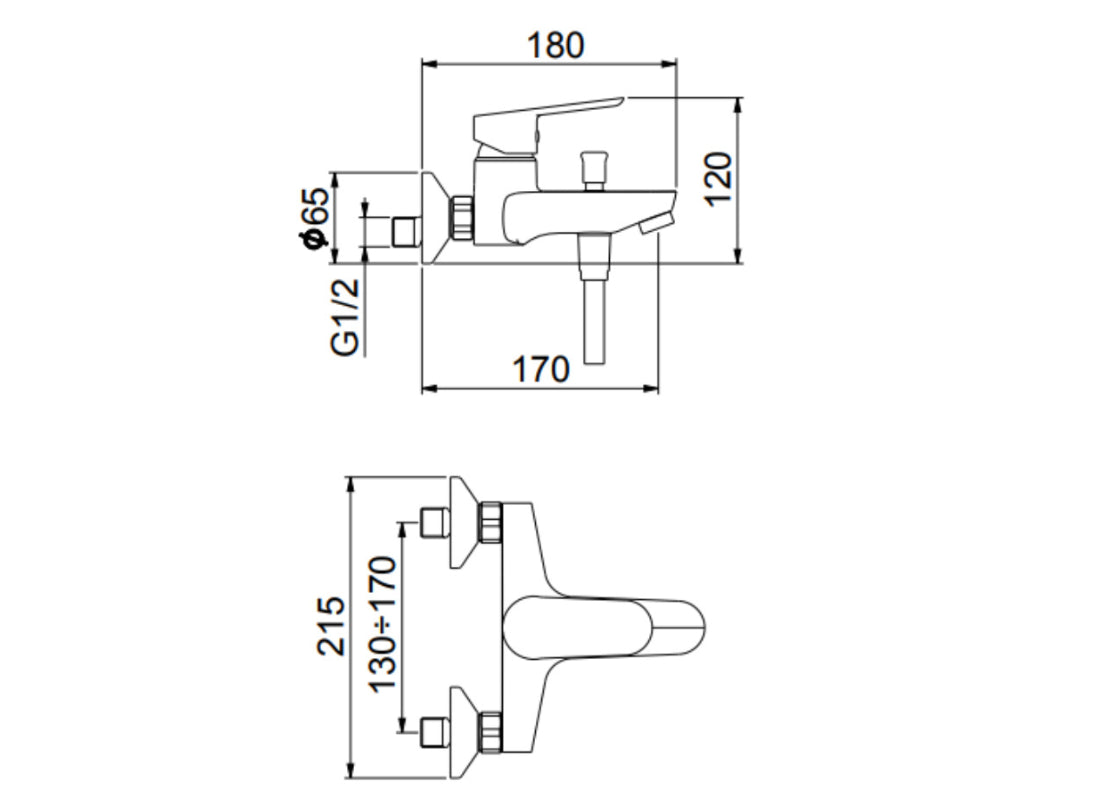 Kevon External Bath Mixer without Shower Set