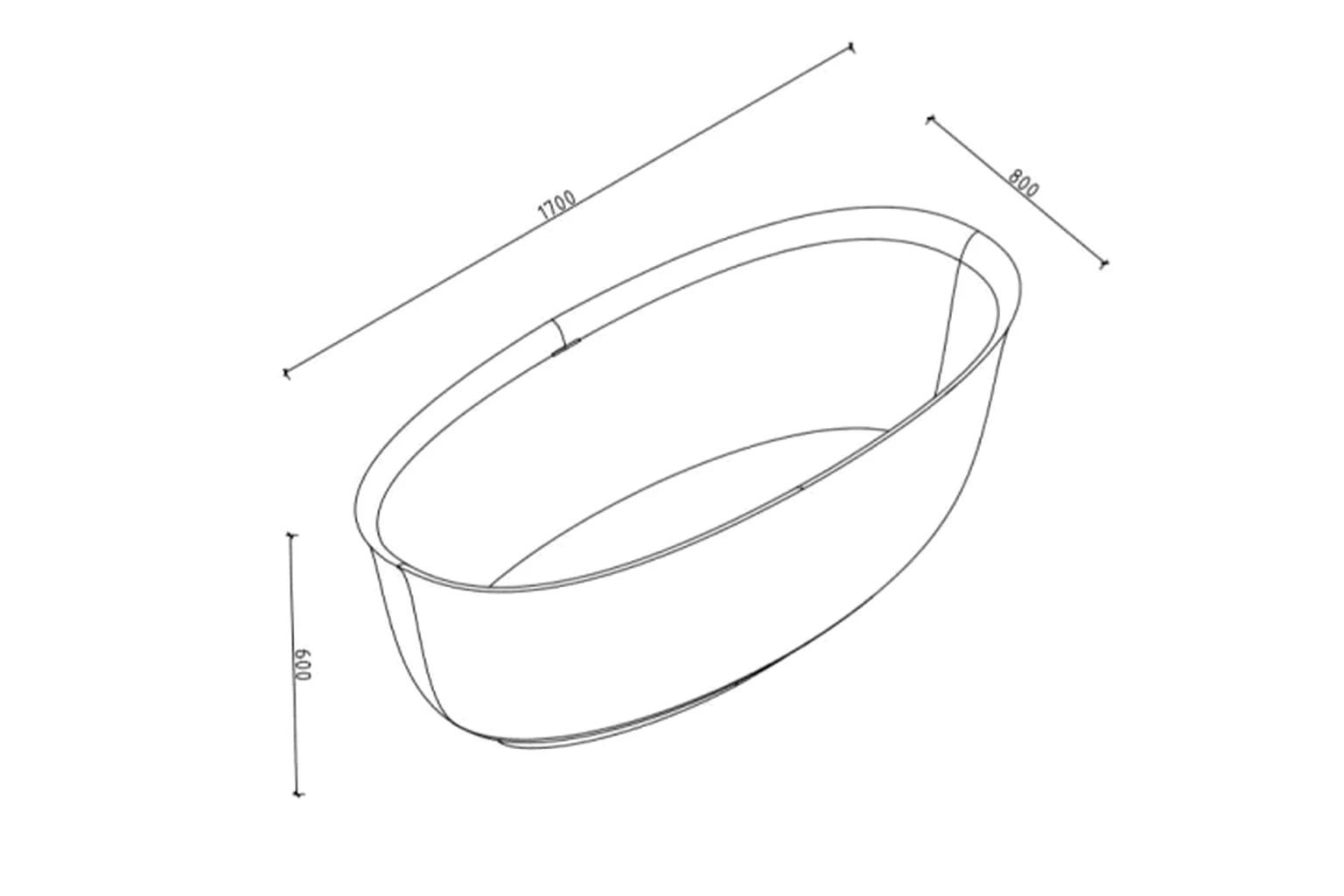 Meissen Free Standing Bathtub Solid Surface w/overflow with Pop-up Waste