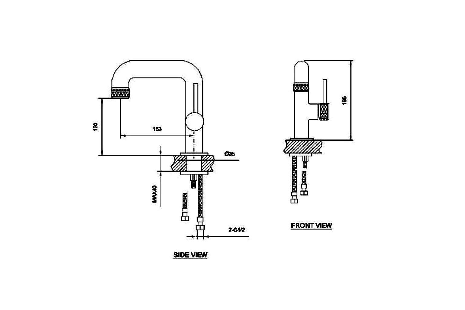 Spain Side Lever Basin Mixer with Pop-Up Waste