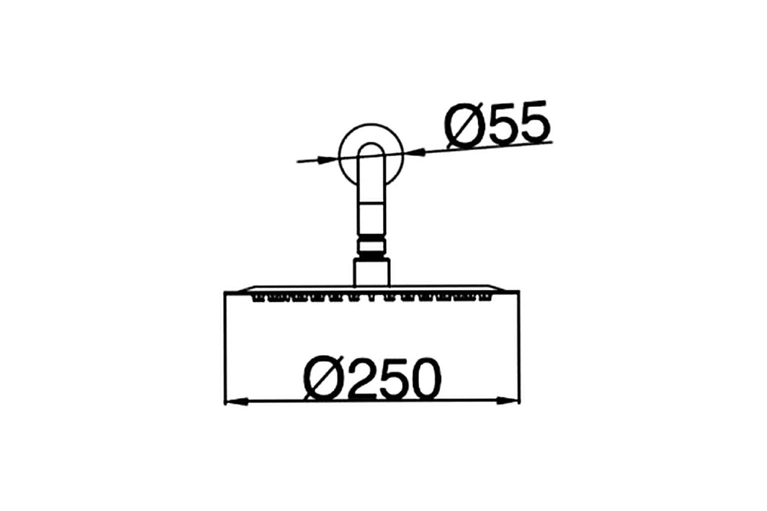 Spain SS304 Ultra Slim Shower Head 250mm