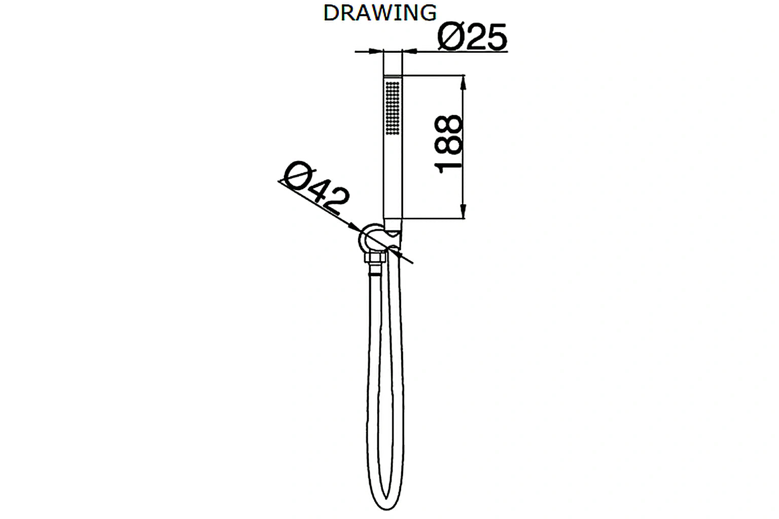 Spain Round Hand Shower & SS304 1.5m Shower Hose