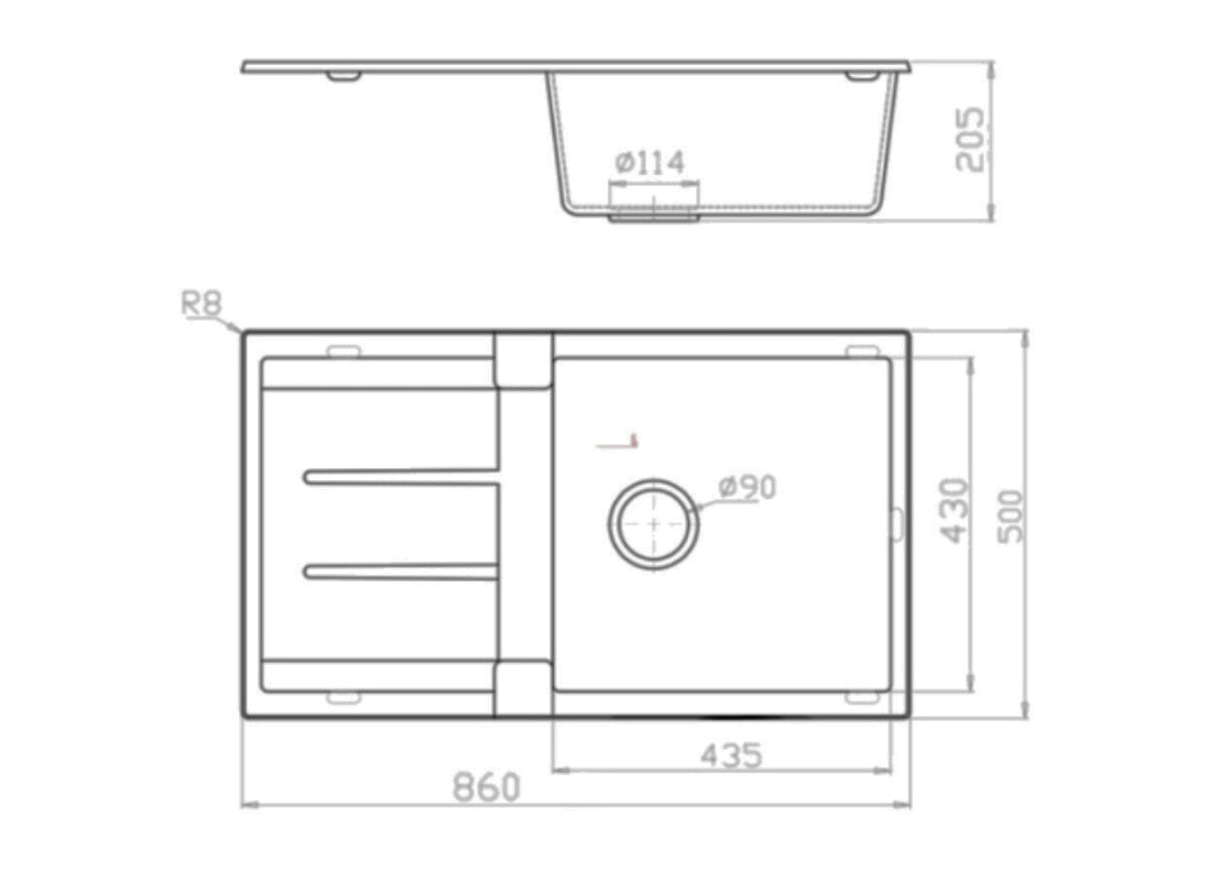 Single Bowl Kitchen Sink with Accessories