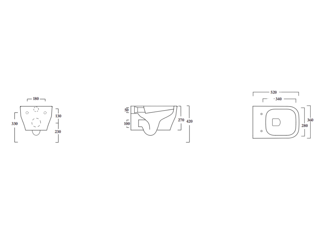 SYNTHESIS ECO Rimless Wall Hung WC