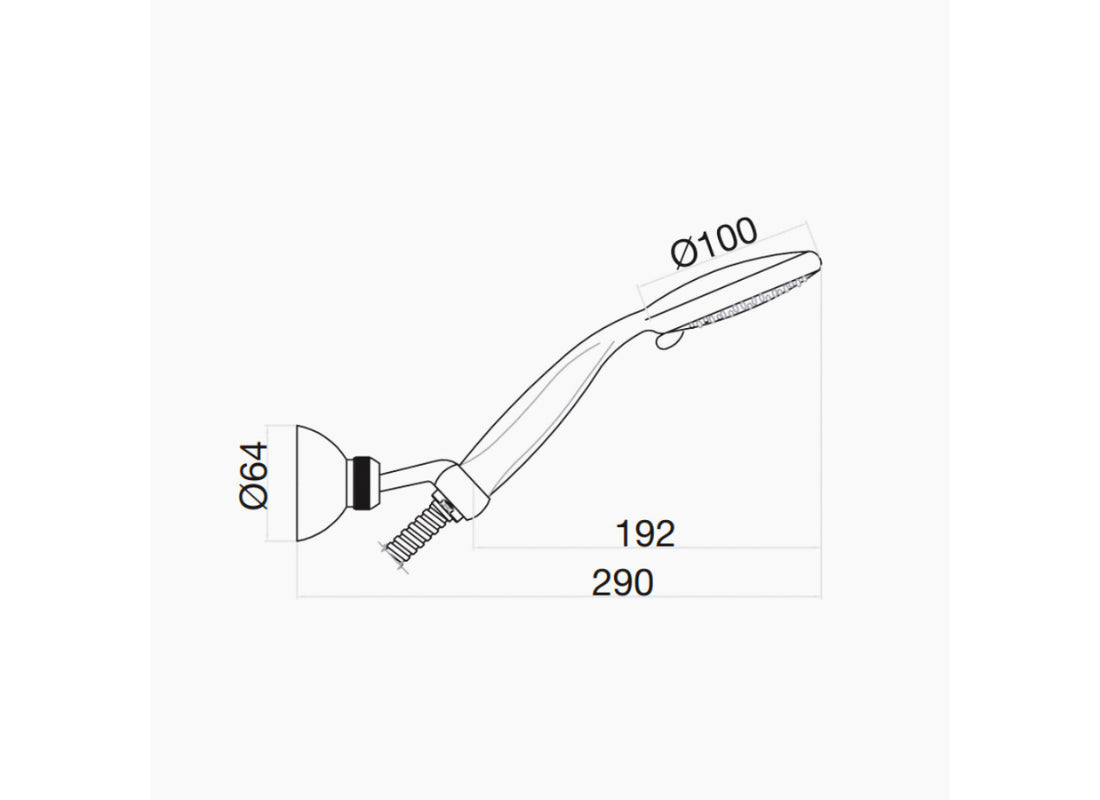 Shower Set – Holder, Handshower & Satilux Flex Hose