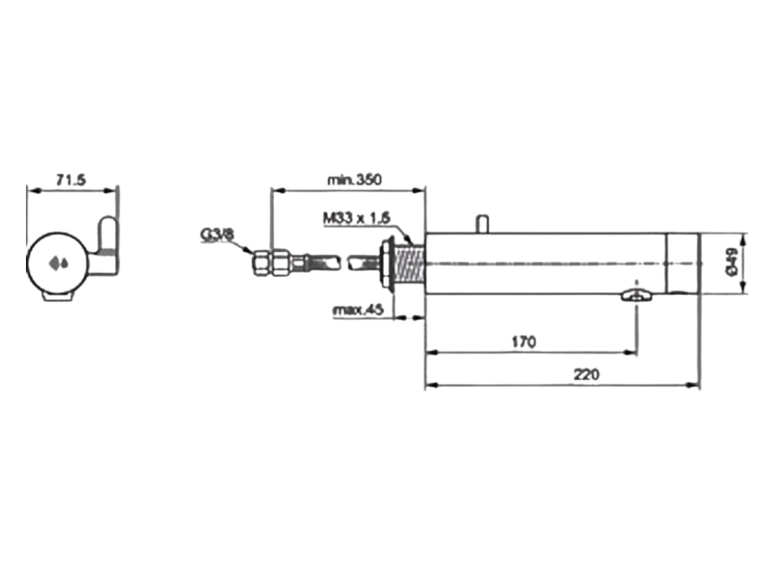 SensorFlow Infrared Basin Mixer, Touchless Panel-Mounted - Battery Operation