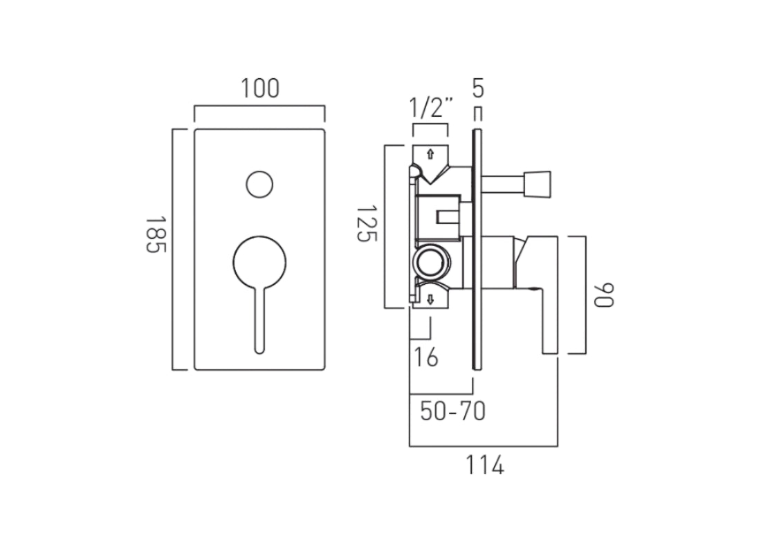 Edit Concealed Shower Mixer with Diverter