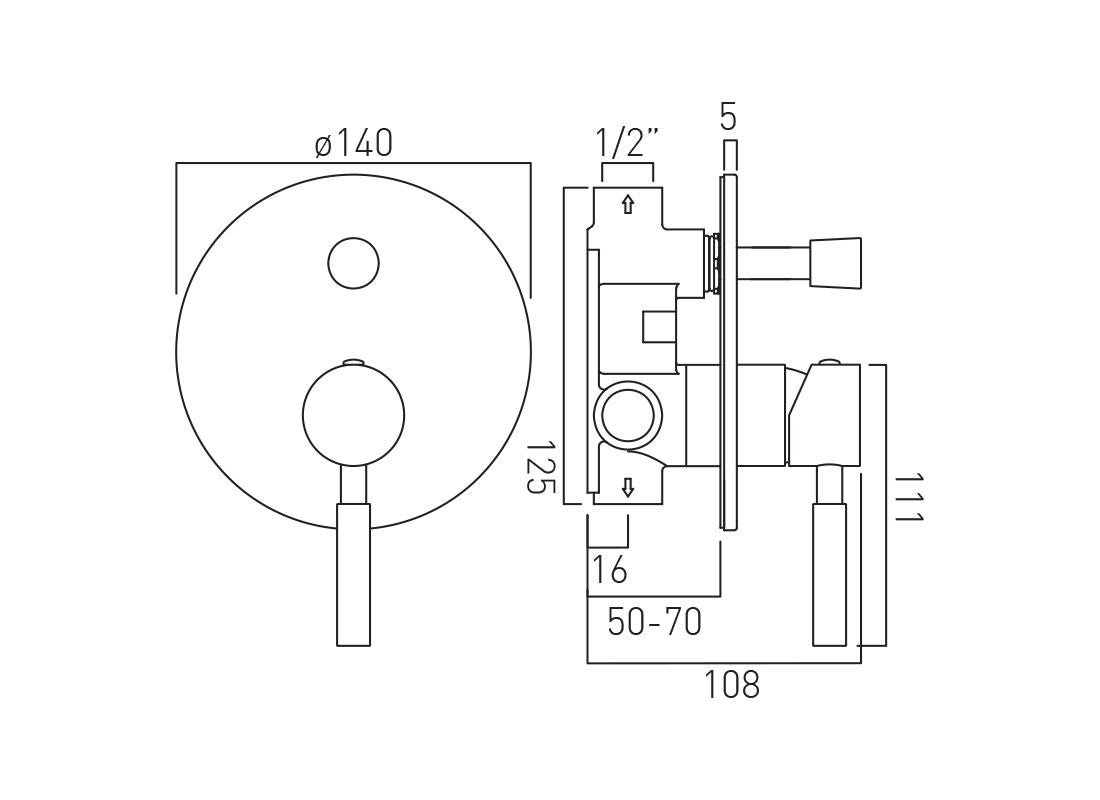 Two Outlet Manual Valve