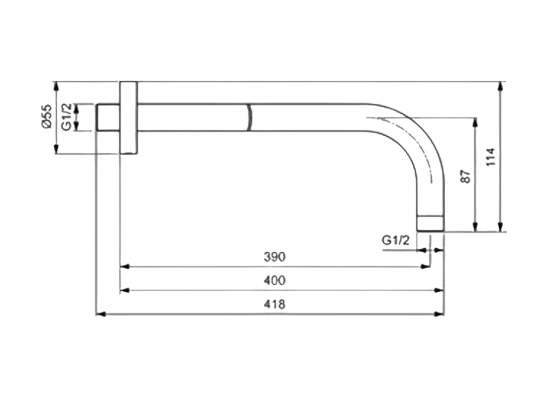 IdealRain L1 Wall Arm 400 mm – Magnetic Grey B9445A5