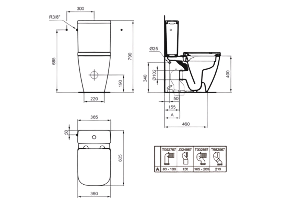 i.Life S Floor Standing Back to Wall WC Bowl RimLS+