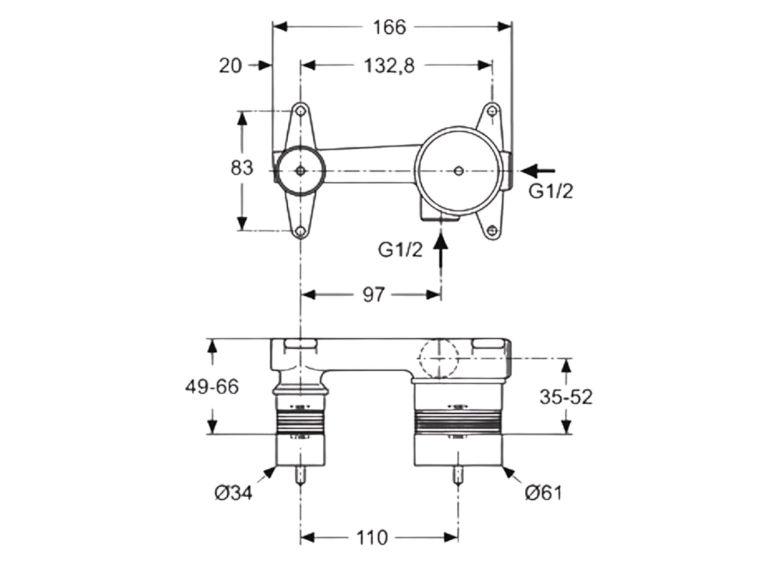 Built-In Basin Mixer Kit 1 A5948NU