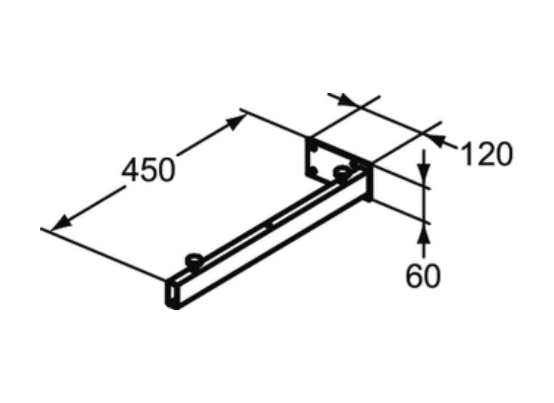 Adapto Bracket For 50 Deep Shelf