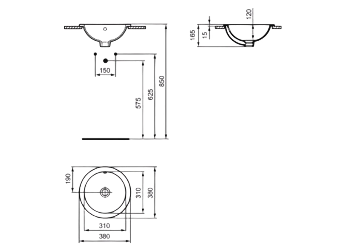 Connect Countertop Basin 380mm