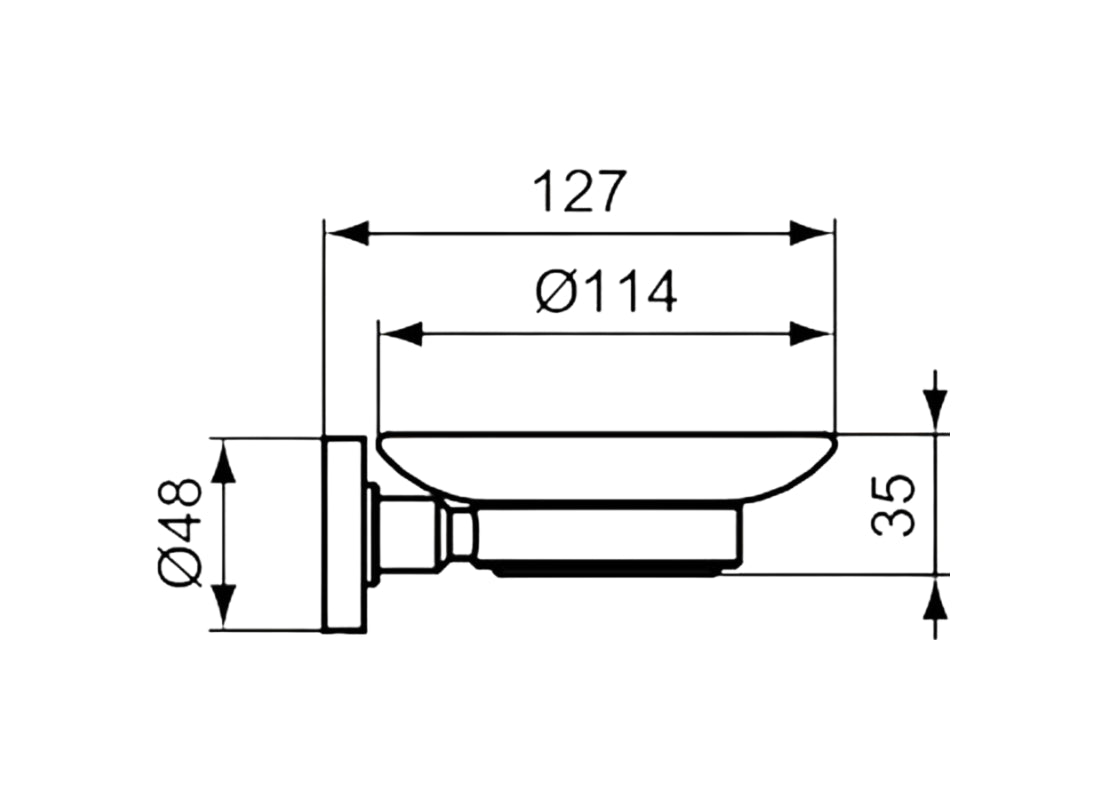IOM Frosted Glass Wall-Mounted Soap Dish