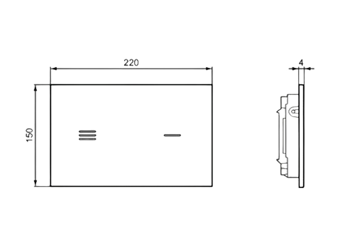 Symfo NT1 Dual Flush Plate, Electronic Contactless