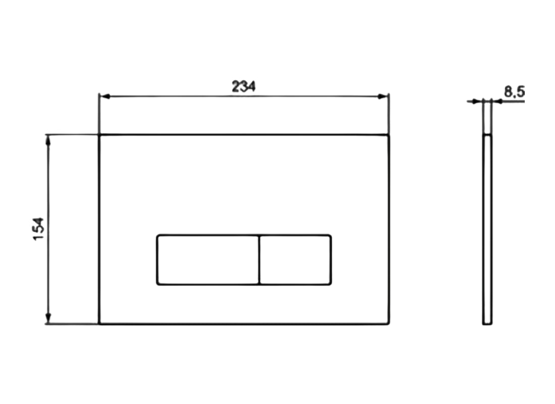 Oleas P2 Flush Plate – Dual Flush Pneumatic