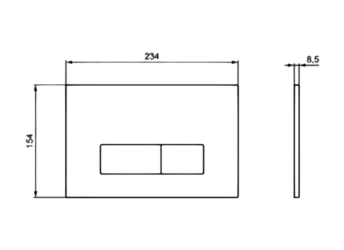 Oleas M2 Flush Plate R0122JG - Dual Flush Actuator