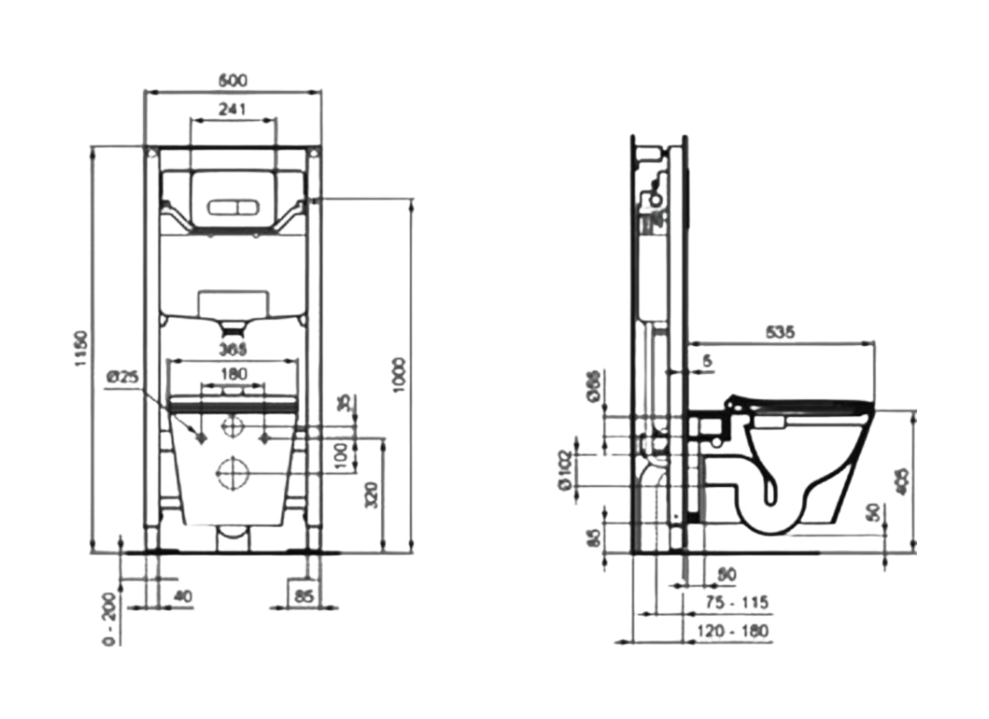 Oleas M3 Flushplate, Dual Flush Plate, Mechanical Toilet Flush Control